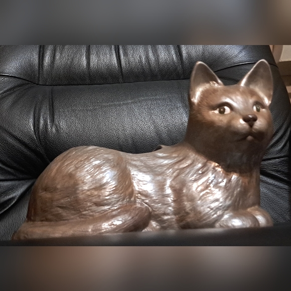 Vintage  Pottery Planter Cat Shape - Picture 8 of 11